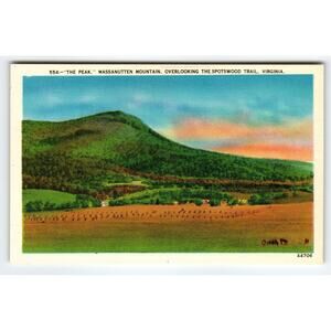 Vintage Linen Postcard The Peak Massanutten Mountain Virginia 1940s